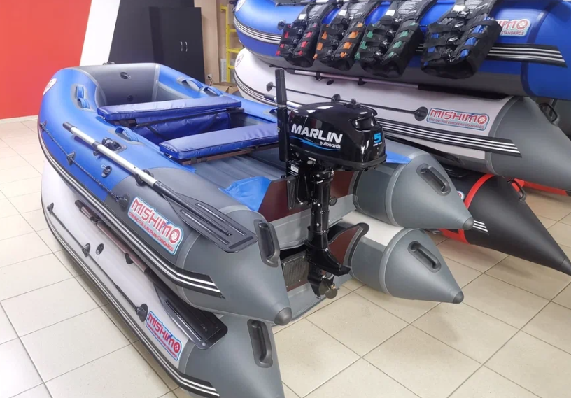 КОМПЛЕКТ ЛОДКА MISHIMO LITE 315 + МОТОР 5л.с в Иркутске