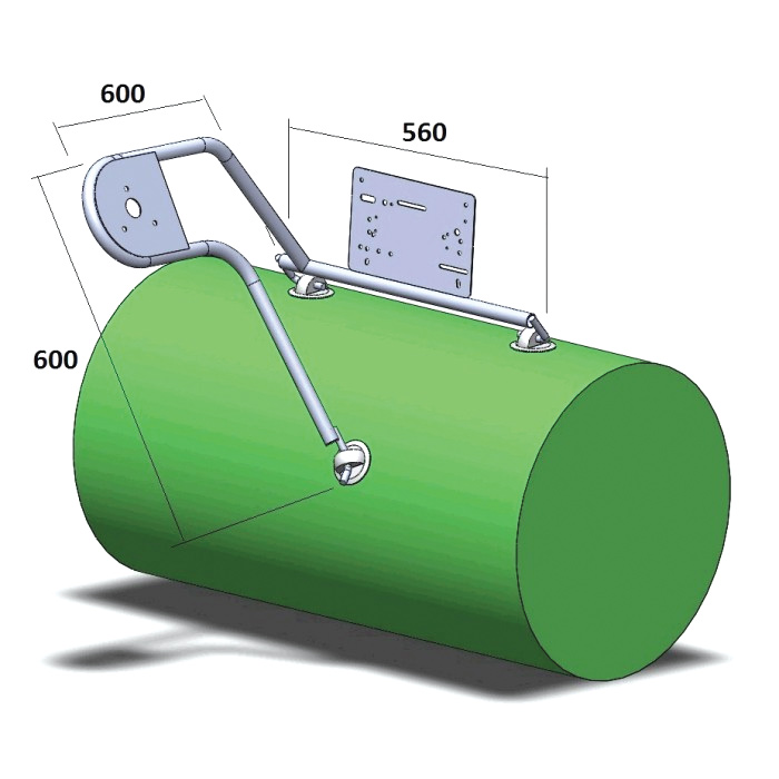 Стойка рулевая с креплением на баллон надувной лодки 25мм в Иркутске