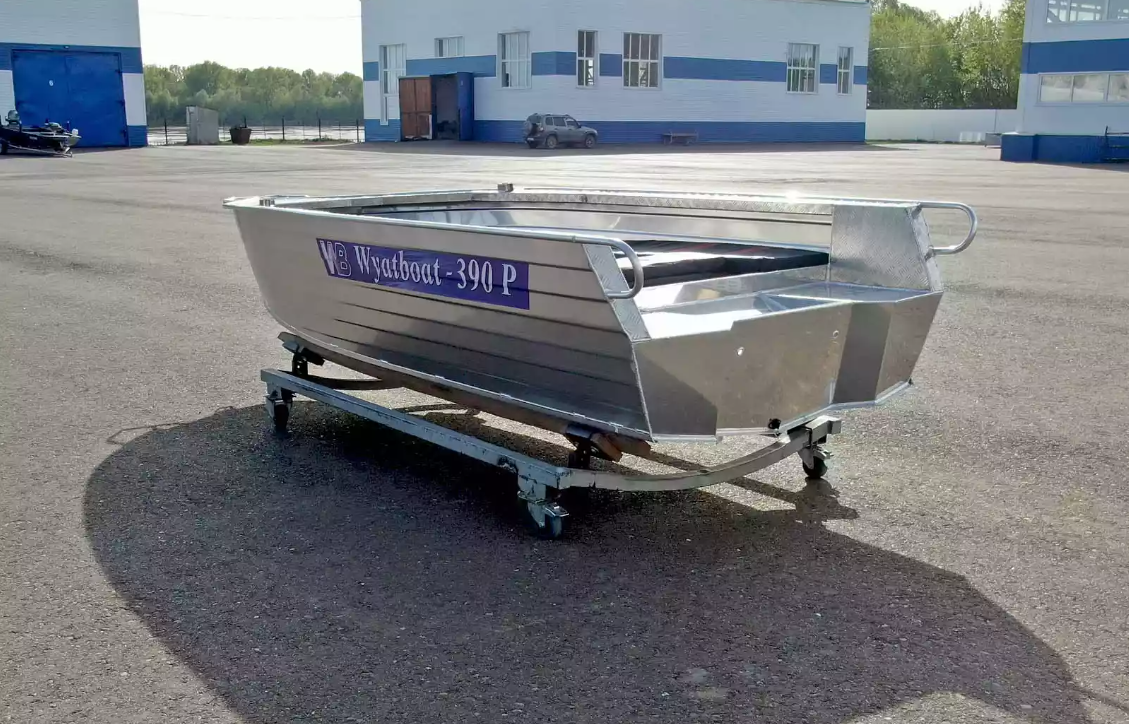 Алюминиевая лодка Wyatboat-390РМ увеличенный борт в Иркутске