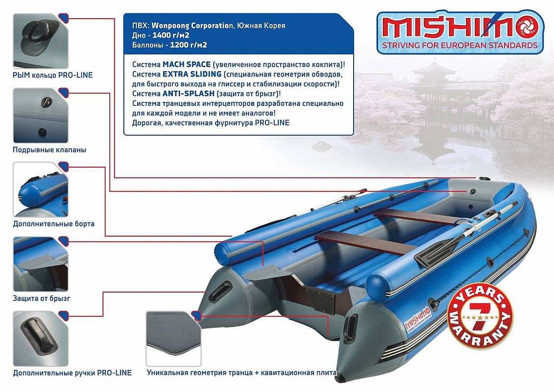 Лодка MISHIMO FAMILY LITE DF 430 в Иркутске