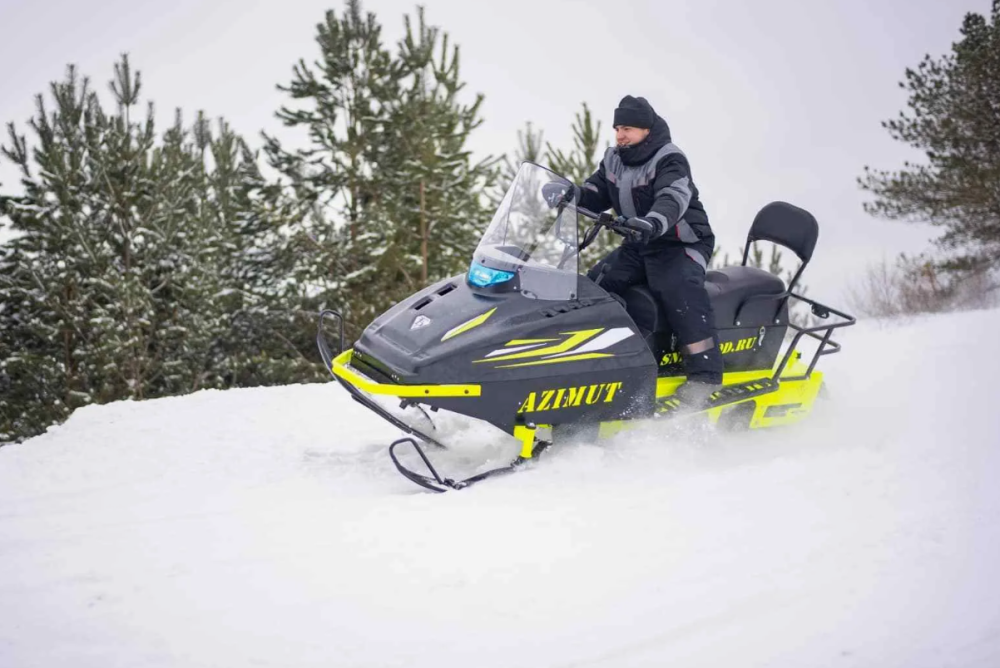 Миниснегоход Бурлак Азимут 24 л.с. , эл.запуск, реверс, тормоз гидравл, капот черный в Иркутске