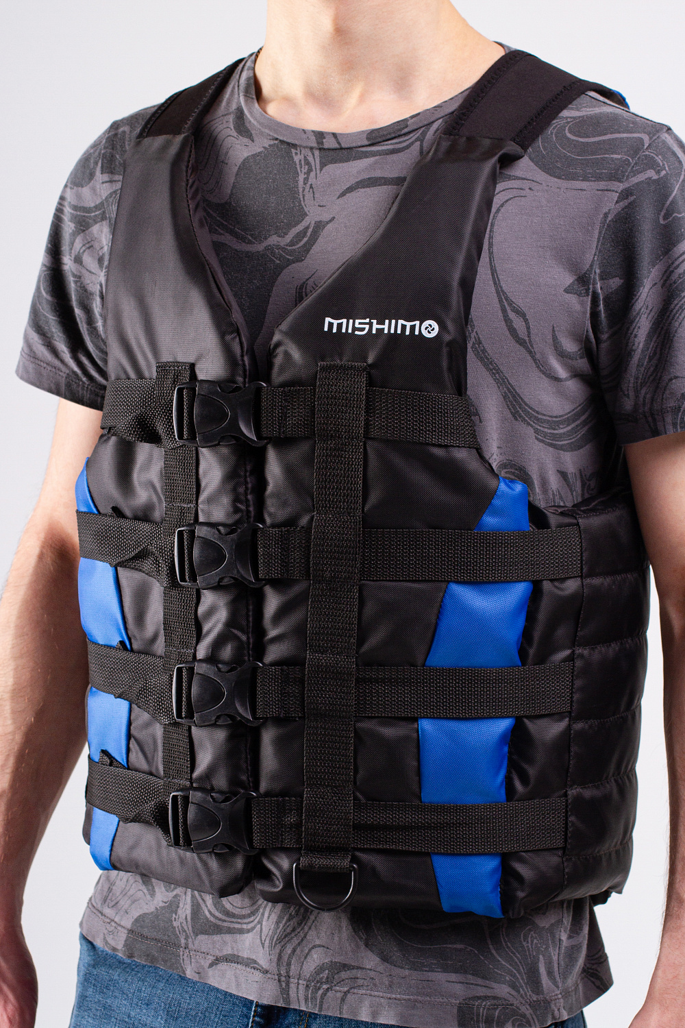 Жилет спасательный MISHIMO PRO Премиум качества Черно-синий в Иркутске