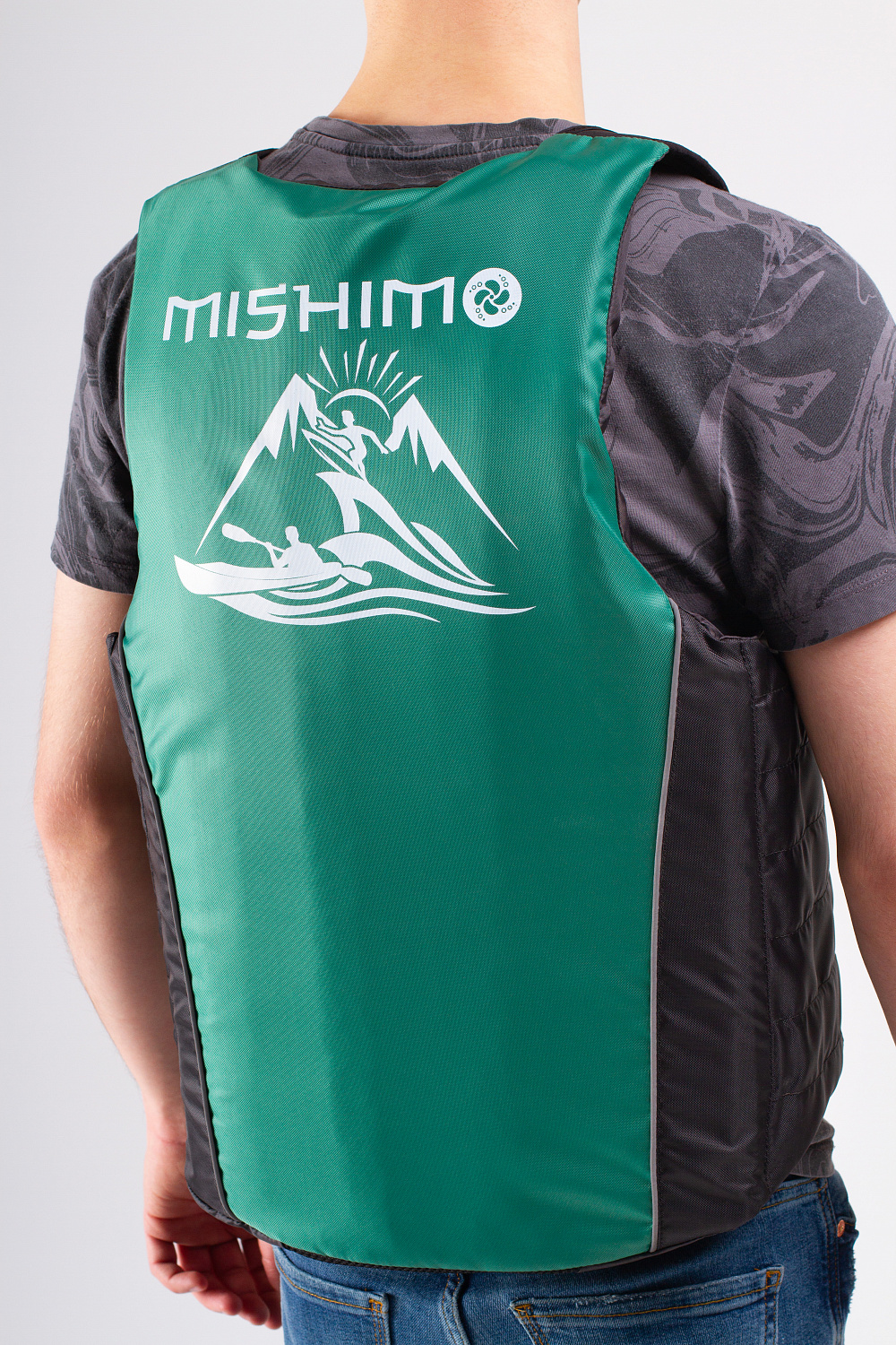 Жилет спасательный MISHIMO PRO Премиум качества Черно-зеленый в Иркутске