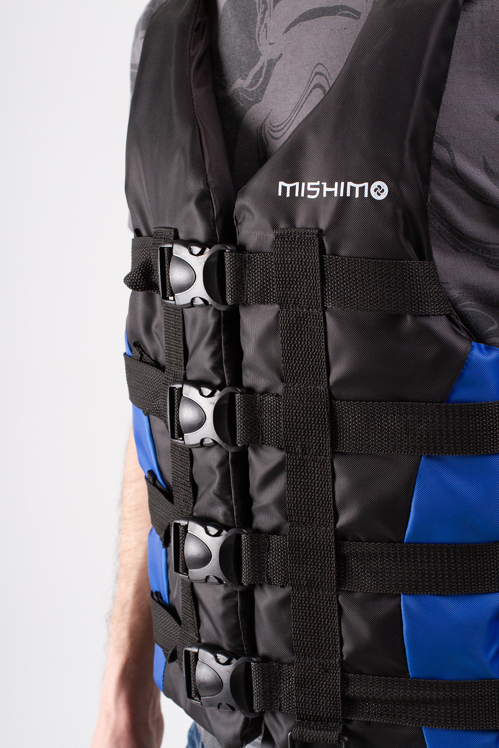 Жилет спасательный MISHIMO PRO Премиум качества Черно-синий в Иркутске